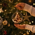 thumbnail image 3 of Christmas LED Lighted Glass Ball Ornaments, Clear Hanging Globe with Storybook Scene , Gold Cap Rope Hanger for Xmas Tree Wreath Mantel Holiday Decor Gift, 3 of 8