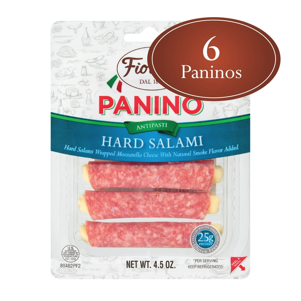 Fiorucci Hard Salami Wrapped Mozzarella Cheese Panino, Easy to Open