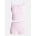 thumbnail image 5 of No Boundaries Sleep Top and Shorts Pajama Set, 2-Piece, Women’s XXS-3X, 5 of 5