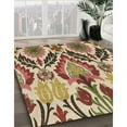 thumbnail image 2 of Ahgly Company Indoor Square Patterned Macaroni and Cheese Yellow Area Rugs, 3' Square, 2 of 6