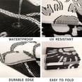 thumbnail image 3 of Kzaei Waterproof Outdoor Rug, 8'x10' Reversible Plastic Camping Area Rugs, Black & White, 3 of 8
