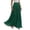 Dark Green, variant on Long Skirts for Women Retro Polka Dot Flounce Pleated Midi Skirt with Elastic Waist for Beach Vacation,Black XL