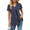 Navywhite Polka Dot, variant on Weardear Summer Short Sleeve Blouse for Women Trendy Dressy Casual Tunic Tops Loose V Neck T Shirt