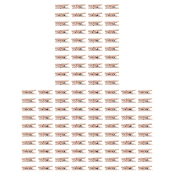 Mini Wooden Clothes Photo Paper Peg Clothespin Craft Clips 25mm 120pcs