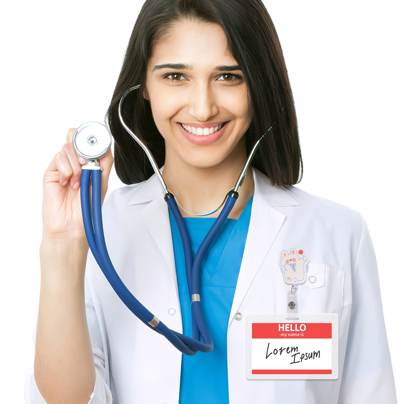 6pcs Nurse Badge Reel Cartoon Retractable Badge Holder for Nurse Doctor (6  Styles) 
