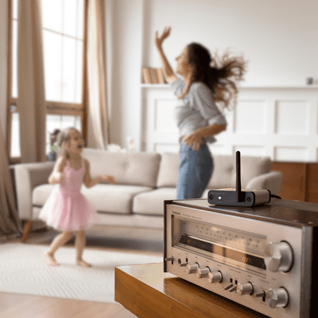 Audioengine B-Fi Multiroom Music Streamer | Hi-Fi Low Latency Wi-Fi Audio Receiver, Wireless Audio Adapter for Speakers, AV Receiver, Stereo Amp, Airplay, DLNA, HD Streaming, Phone, Tablet, Computer