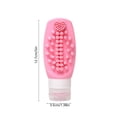 thumbnail image 3 of Silicone Dispenser Bottle, Travel Shampoo Bottle, 2 in 1 Cleaning Fluid Dispenser with Brush Head, Portable Leakproof Toiletry Container, Squeeze Bottle for Shampoo Body Wash, 3 of 6