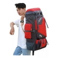 thumbnail image 2 of Mochila de acampada impermeable de poliéster de 90 litros para unisex, color rojo, 2 of 7