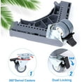 thumbnail image 2 of Adjustable Dolly Cart with 4 Locking Twin Wheels for Washing , Dryer, Refrigerator, 2 of 5