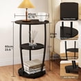 thumbnail image 4 of Manxile Small Round Side Table, 3-Tier Waist Circular End Table with Storage Shelf, Compact Tea Sofa Side Table Small Spaces, Round Corner Coffee Table for Living Room Bedroom,Black Brown, 4 of 6