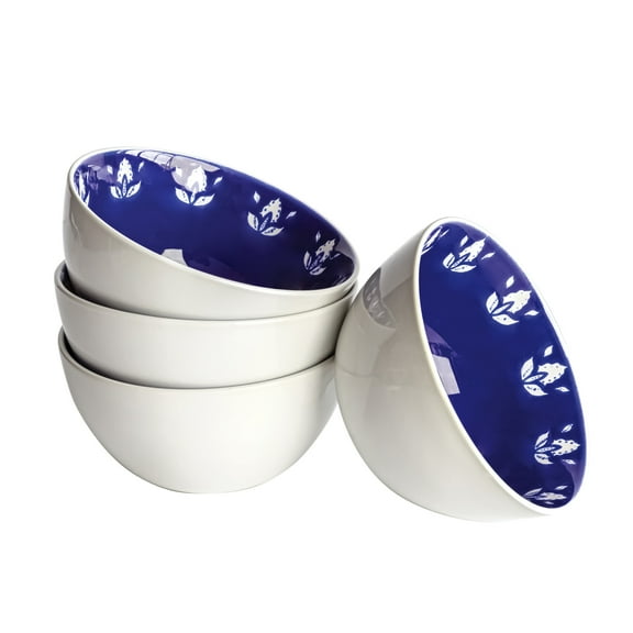 Sofia Home 4 Pack Indigo Stoneware Round Bowls by Sofia Vergara