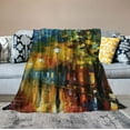 thumbnail image 2 of JEUXUS  Colorful Oil Painting Blanket Art Gifts for Dad Husband Mom Wife for Birthday Father's Mother's Day Women Men Boys Girls Presents Art Room Decor Soft Cozy Throw, 2 of 6