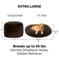 thumbnail image 3 of FurHaven Pet Products Round Plush Ball Dog Bed - Espresso, Extra Large - 45", 3 of 14