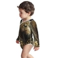 thumbnail image 3 of Xecao Palatial Gold Pattern Horse Print Baby unisex-baby Cotton Long-sleeve Bodysuits-2 Years, 3 of 6