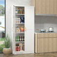 thumbnail image 6 of Polup 71" Tall Modern Storage Cabinet,Kitchen Pantry Storage Cabinet with Doors and 4 Shelves,White Metal, 6 of 11