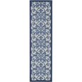 thumbnail image 1 of 2 x 6 ft. Gray & Blue Indoor & Outdoor Runner Rug, 1 of 1