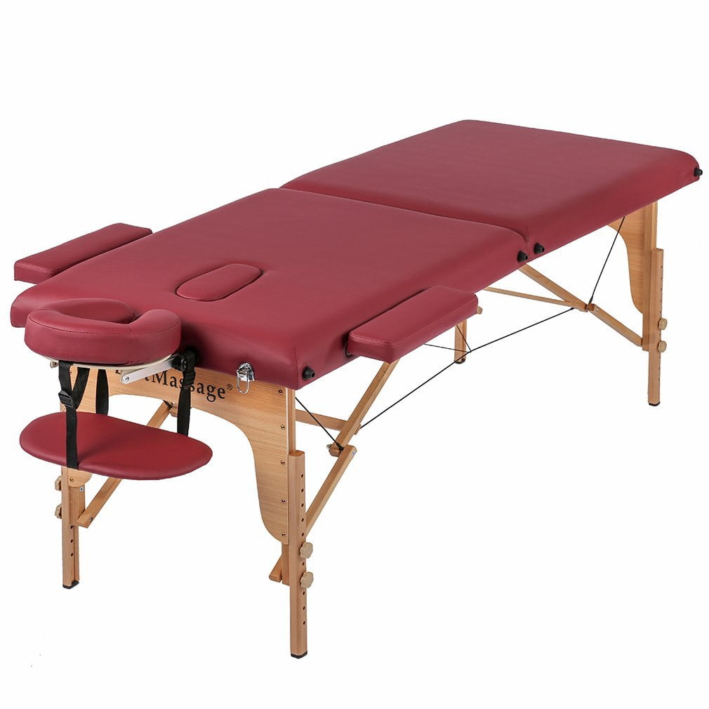 2" Pad 73" PU Portable Massage Table w/Free Carry Case Bed Spa Facial