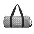 thumbnail image 2 of Haiem Gray Plaid Pattern Gym Bag for Women Men, Waterproof Travel Duffel Bags, Personal Item Travel Bag Weekender Bag with Shoes Compartment & Wet Pocket, 2 of 8