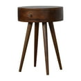 thumbnail image 2 of Lesuto Nordic Chestnut Circular nightstand - Modern, Wood, 2 of 12