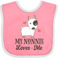 thumbnail image 3 of Inktastic Nonnie Loves Me Grandchild Dog Boys or Girls Baby Bib, 3 of 4
