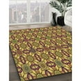 thumbnail image 3 of Ahgly Company Tapis de Zone Carré Jaune Transitionnel Lavable en Machine, 3 Pieds Carré, 3 of 7
