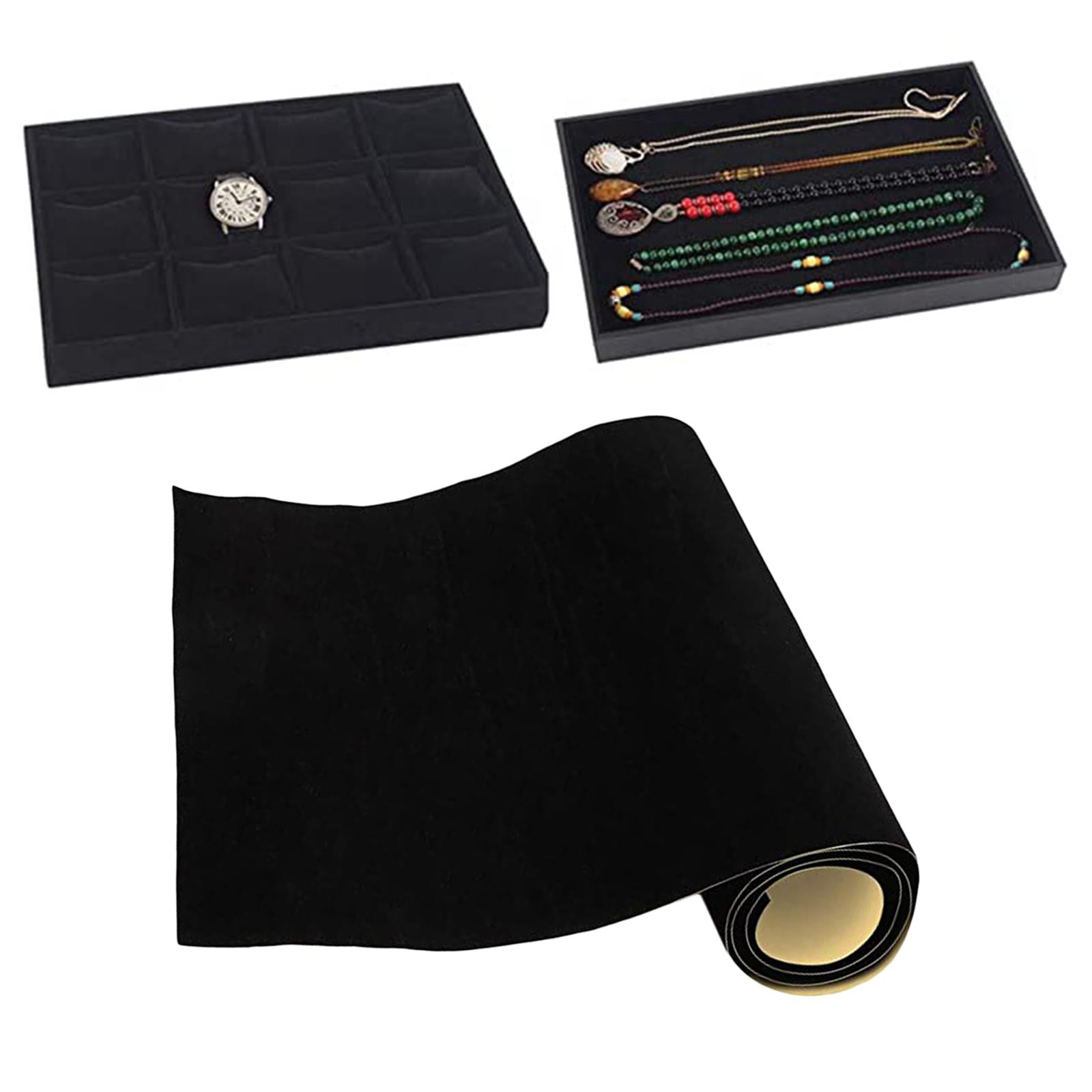 GUOOL 3x Self Adhesive Velvet Flocking Liner, Felt Fabric Adhesive Sheets for Art & Crafts, Jewelry Box Liner, Soft Velvet Liner for Drawer, Photo Fr