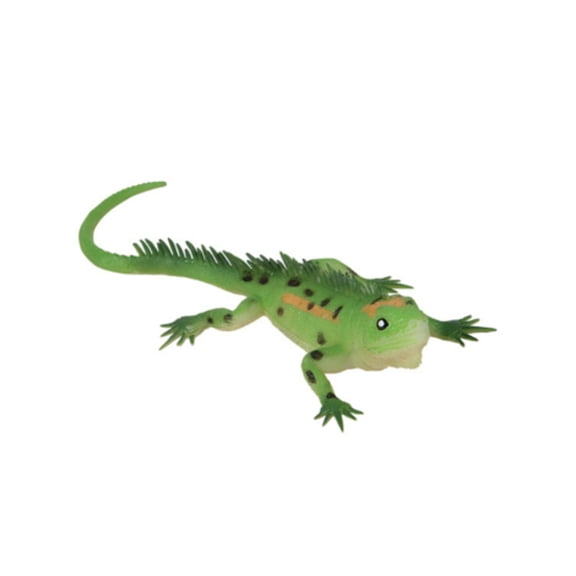 Rhode Island Novelty Black Spotted Lime Green PVC Soft Plastic Reptile Lizard Decoration
