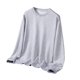 thumbnail image 2 of pstuiky manga larga de hombre, Blusas de cuello redondo, sueltas, informales, cómodas, lisas, de manga larga, para hombre salir tops m, 2 of 3