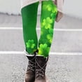 thumbnail image 4 of LEKWK Yoga Leggings Women St Patricks Day Shamrock Clover Yoga Leggings High Waist Soft Printed Soft Leggings Holiday Festival Party Wear, 4 of 7
