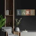 thumbnail image 4 of Luxe Metal Art 'Lake Lodge V' by Sue Schlabach, Metal Wall Art, 36"x12", 4 of 9