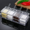 thumbnail image 2 of Caja transparente para condimentos de cocina YONGSHENG tarro de especias contenedor de almacenamiento de plástico con tapa y cuchara 2 piezas, 2 of 5