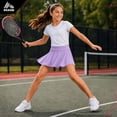 thumbnail image 3 of RBX Girls Skorts - 2 Pack Pleated Scooter Skort Tennis Golf Skirt with Bike Short Lining (7-16), 3 of 7