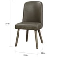 thumbnail image 5 of JERFIT 5-Piece Round Dining Set with Pedestal Table and PU Leather Upholstered Chairs, Gray Oak Finish, 5 of 8