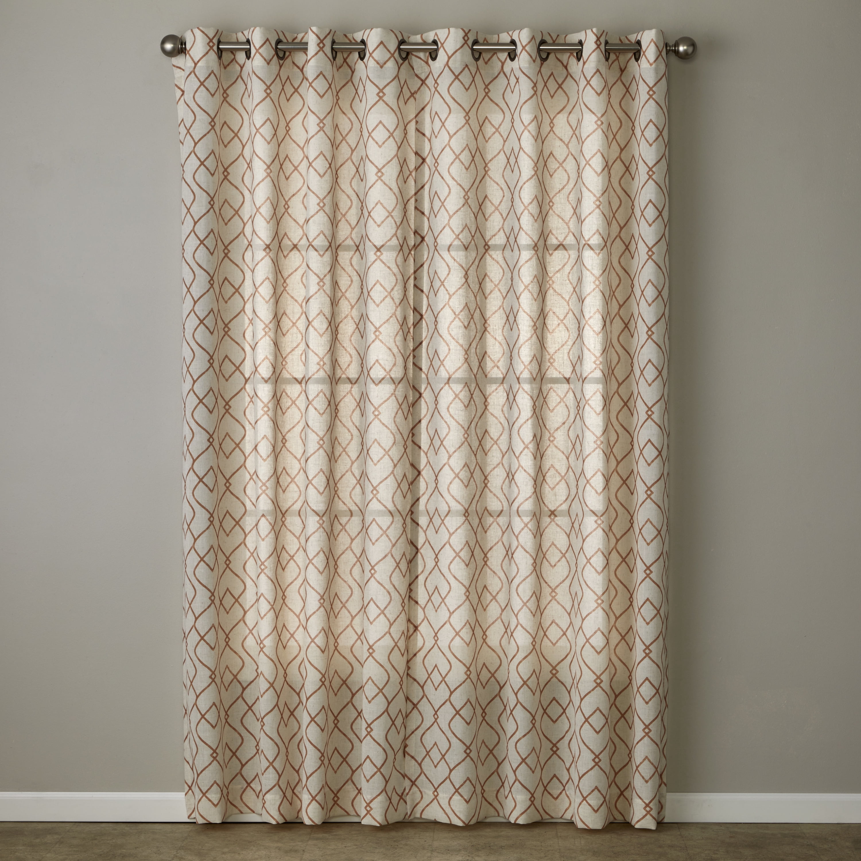 SKL Home Chainlink Curtain Panel, Spice, 52x84