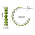 thumbnail image 5 of Rosec Jewels Natural Peridot Hoop Earrings for Women - August Birthstone Earrings - AAA Quality - Ready to Gift with Jewelry Box, 925 Sterling Silver, 5 of 6