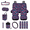 Christmas Ho Ho Pattern, variant on Chririnla Horse & Sunflower Decoration with Geometric Borders Automobile Seat Cover Sets, with Car Seat Covers Car Safety Belt Pad Water Cup Pad Car Organizer Bag Car Rear View Mirror Cover