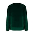 thumbnail image 5 of Women's Elegant Velvet Cowl Neck Ruched Tops Dressy Casual Long Sleeve Vintage Velour Christmas Blouse Shirts, 5 of 6