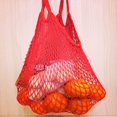 thumbnail image 3 of Pack of 5 Portable/Reusable/Washable Cotton Mesh String Organic Organizer Shopping Handbag Long Handle Net Tote, 3 of 8