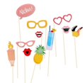 thumbnail image 4 of Tropical Summer Party Photo Booth Props Set - 21pcs Hawaiian Beach Party Decoration with Flamingo Theme, 4 of 5