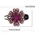 thumbnail image 4 of Pinzas para el cabello para mujeres, pinzas para peinar, pinzas para el cabello para niñas, pinza para el cabello con doble flor y diamantes de imitación, diseño de perlas flexibles, pinza para el cab, 4 of 4