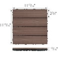 thumbnail image 2 of Design House 6-Pack Interlocking Wood Composite 12" x 12" Square Deck Tiles, Russet Canyon Brown, 2 of 31