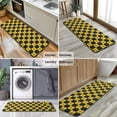 thumbnail image 6 of Yellow and Black Checkerboard Checkered Pattern Kitchen Rug Mat,Kitchen Runner Rugs Non Skid Washable,Decorative Kitchen Floor Mats for Kitchen,Sink,Laundry,17"x47.2", 6 of 7
