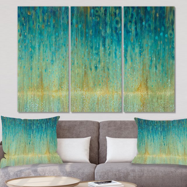 Designart - Rain Abstract Panel - Modern Premium Canvas Wall Art