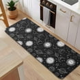 thumbnail image 5 of Black White Sun Moon Planet Star Pattern Kitchen Rug Mat,Kitchen Runner Rugs Non Skid Washable,Decorative Kitchen Floor Mats for Kitchen,Sink,Laundry,17"x47.2", 5 of 7