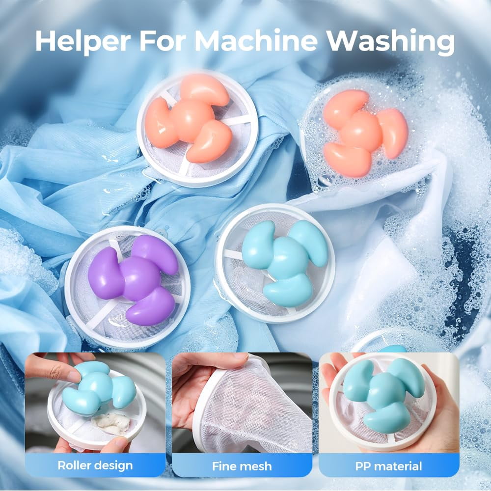 NovaBreeze 2026 Upgraded  Floating Hair Filtering Mesh Removal,Blue/Red/Purple（12 Pcs)