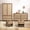 Reclaimed Caramel Oak, variant on SICOTAS 4 Piece Bohemian Bedroom Furniture Set, Bedroom Set with 56.85" W Dresser, 3 Drawer Nightstands & Armoire– Adjustable Shelves, Soft-Close Hinges, USB & Type-C Ports, Coastal Farmhouse Style