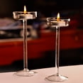 thumbnail image 4 of 2PCS Candle Holder Set Simple Romantic Goblet Glass Candle Holders Candle Stands, 4 of 10
