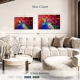 thumbnail image 4 of Elephant Stock Blue Peacock Wall Art - Horizontal Canvas Wall Art - Living Room Wall Decor - Animal Canvas - Red And Orange Decor - 30" x 20", 4 of 8