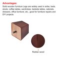 thumbnail image 4 of Uxcell Furniture Legs 2 Inch(50mm) Set of 4 Square Solid Wood Couch Legs, with Accessories, Brown, 4 of 6