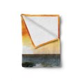 thumbnail image 2 of Seascape Soft Flannel Fleece Throw Blanket, Sunset over Wavy Ocean Tranquil Moment Scenery Tropical Sea and Tangerine Sky, Cozy Plush for Indoor and Outdoor Use, 50" x 60", Multicolor, by Ambesonne, 2 of 6